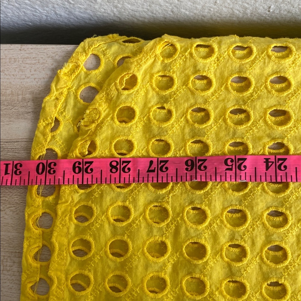 Solid & Striped Oxford Eyelet Tunic Coverup Mini Dress Long Sleeve Citron XS - Picture 13 of 15